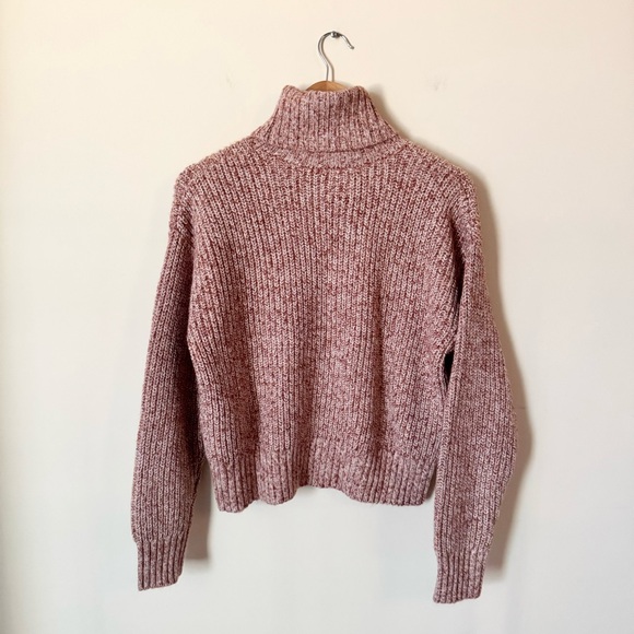 Future Collective Marled Turtleneck Sweater Pale Rust Size M - Picture 6 of 9